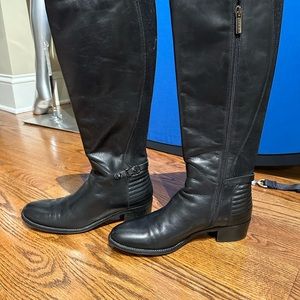 Aquatalia black leather boots size 7